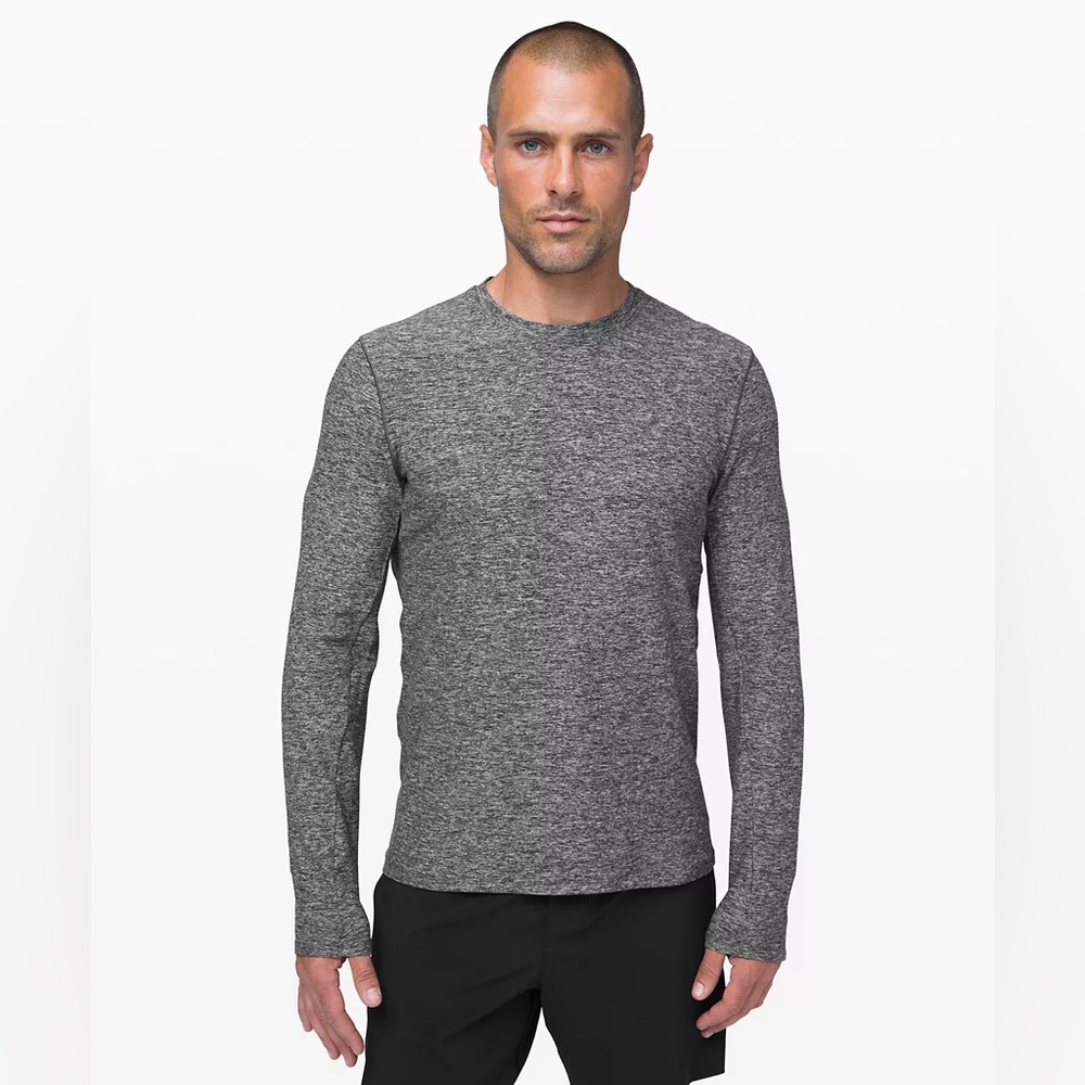 🔴lululemon🔴 Surge Warm Long Sleeve Shirt in Heathered Black